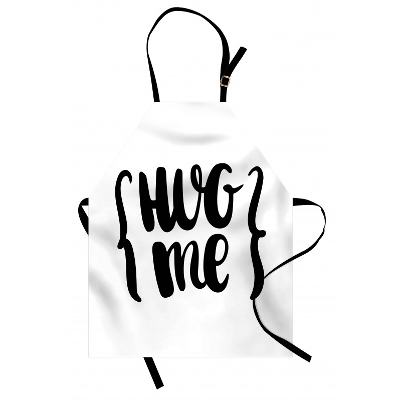 Brush Calligraphy of Hug Me Apron