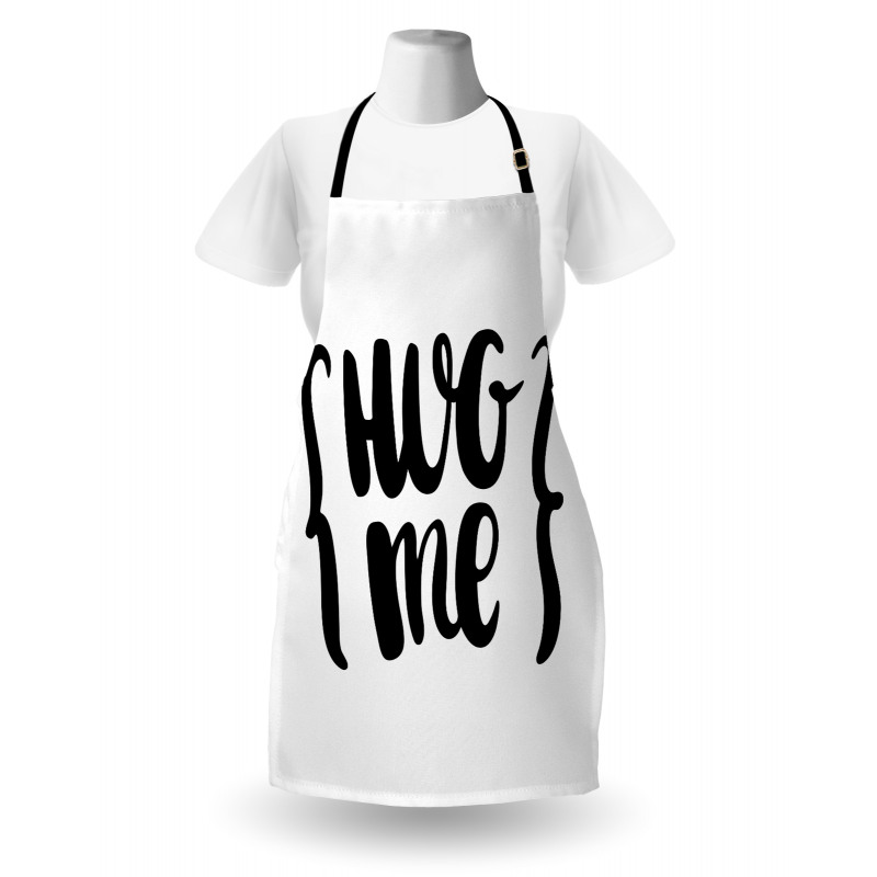 Brush Calligraphy of Hug Me Apron