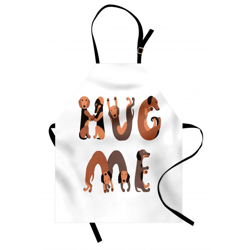 Hug Me Words with Dog Letters Apron