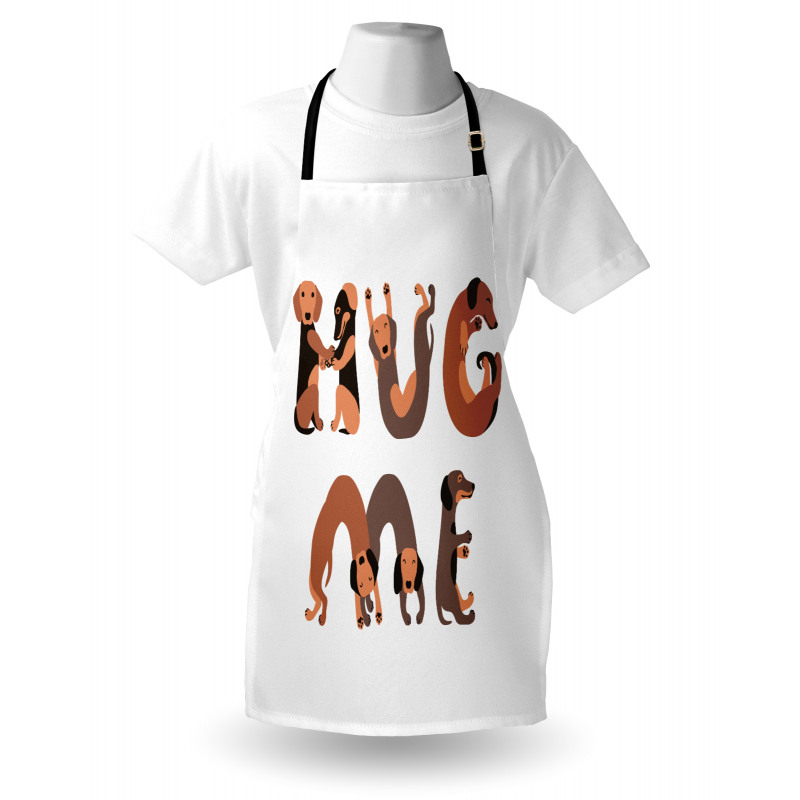 Hug Me Words with Dog Letters Apron