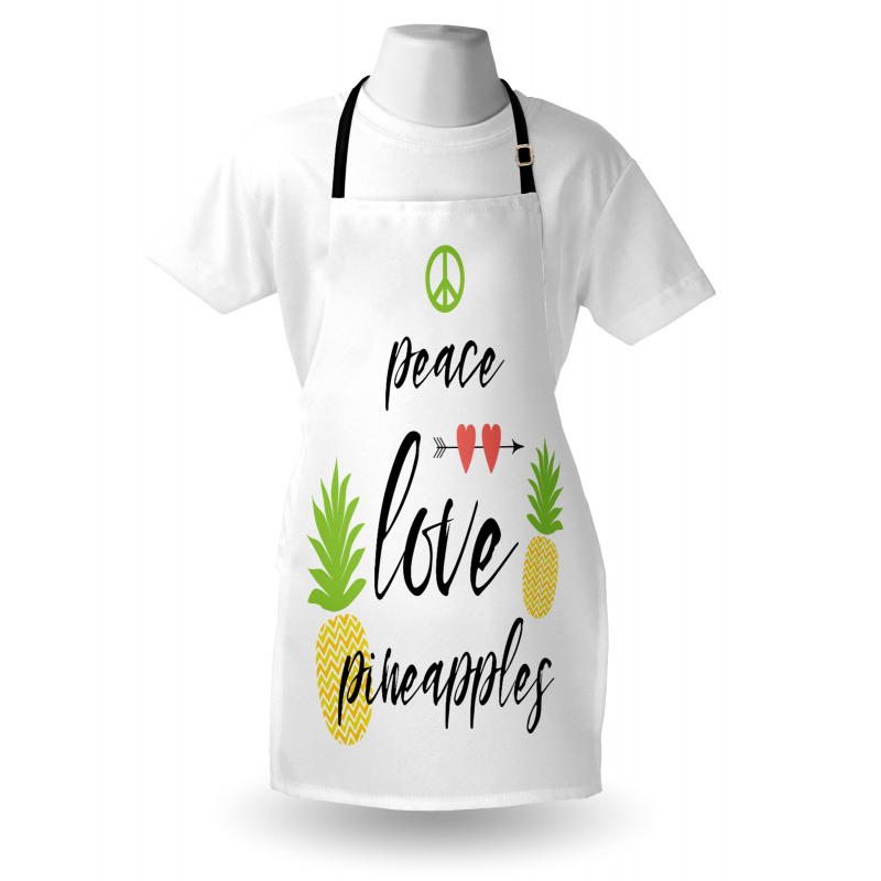 Peace Love Pineapples Apron