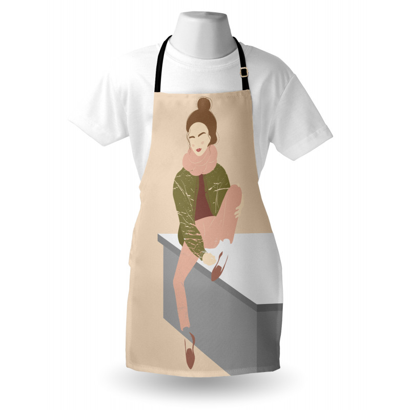 Young Girl with Bun Apron