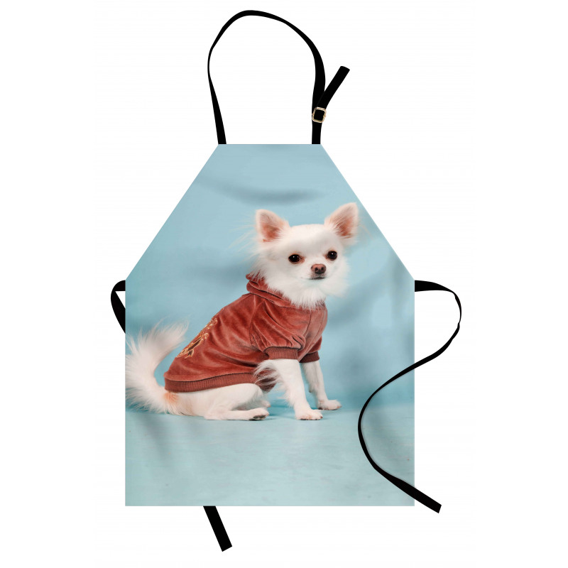 Puppy with Clothes Apron