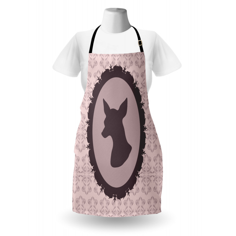 Dog Silhouette in Vintage Apron