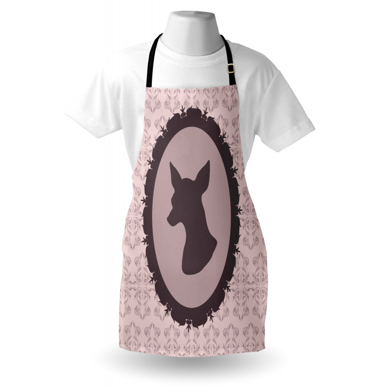 Dog Silhouette in Vintage Apron