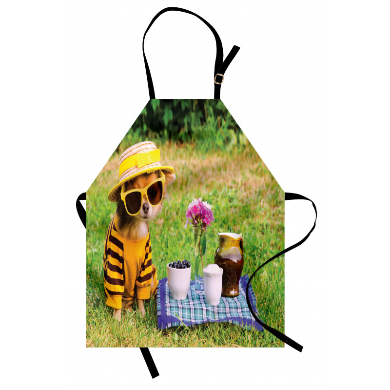Clothed Puppy at Picnic Apron