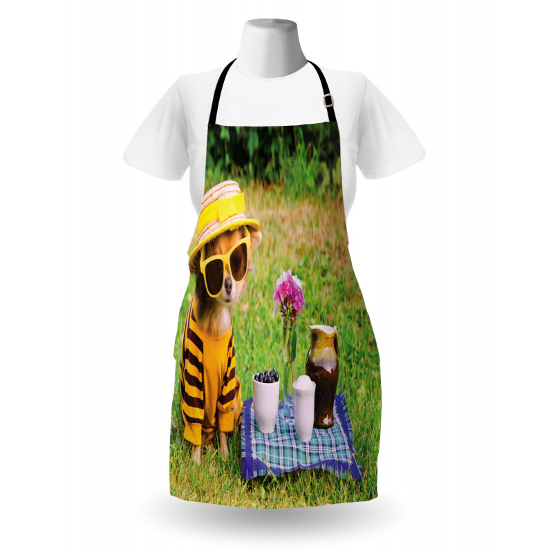 Clothed Puppy at Picnic Apron