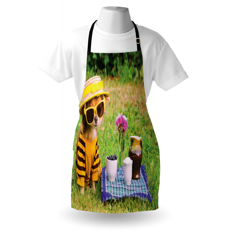 Clothed Puppy at Picnic Apron