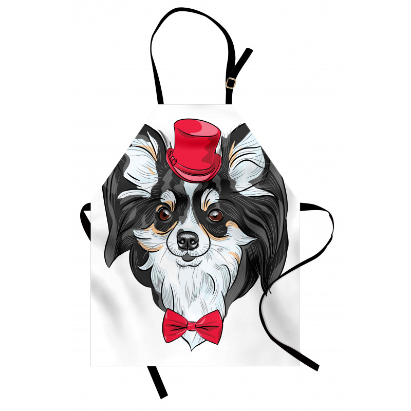 Puppy with Hat and Bow Apron