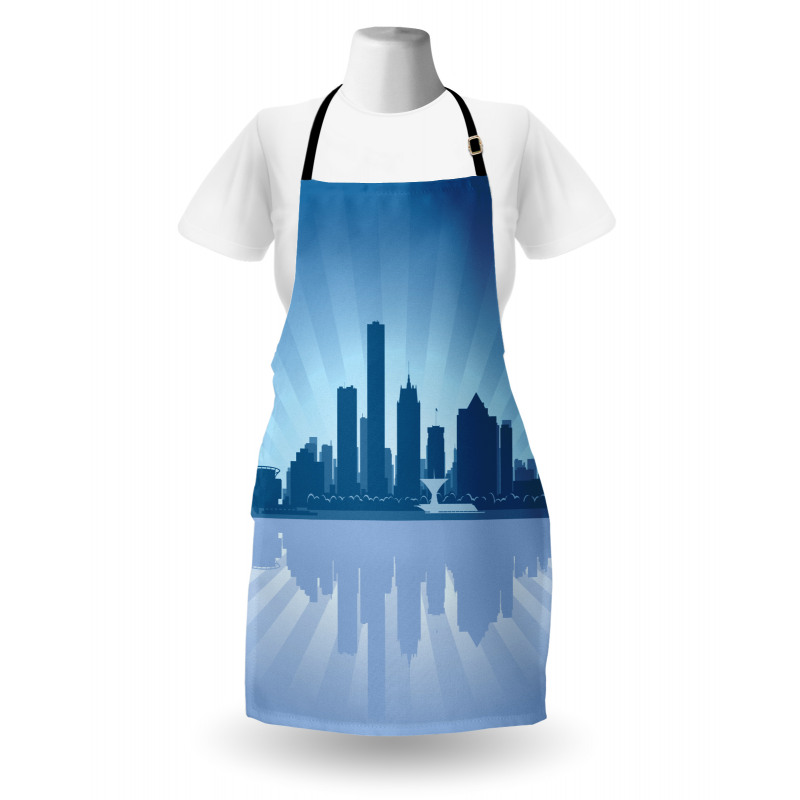 Retro Milwaukee Skyline Apron