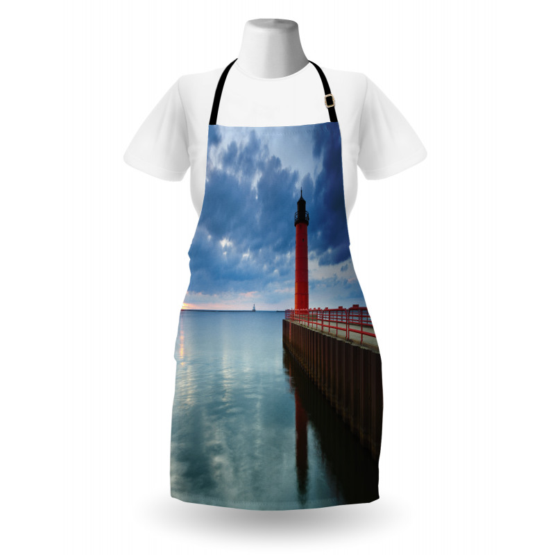 Dramatic Sky Lighthouse Apron