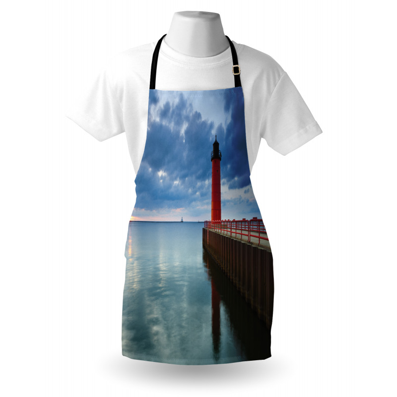 Dramatic Sky Lighthouse Apron