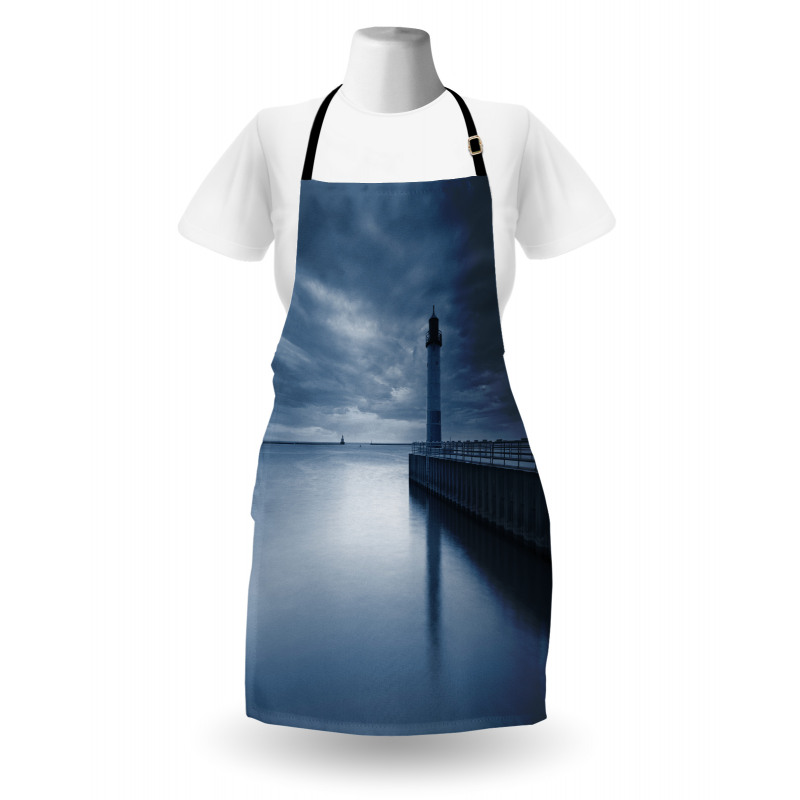 Lighthouse Overcast Sky Apron