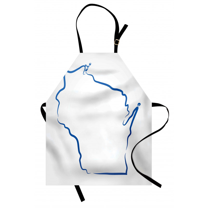 Simple Badger State Map Apron