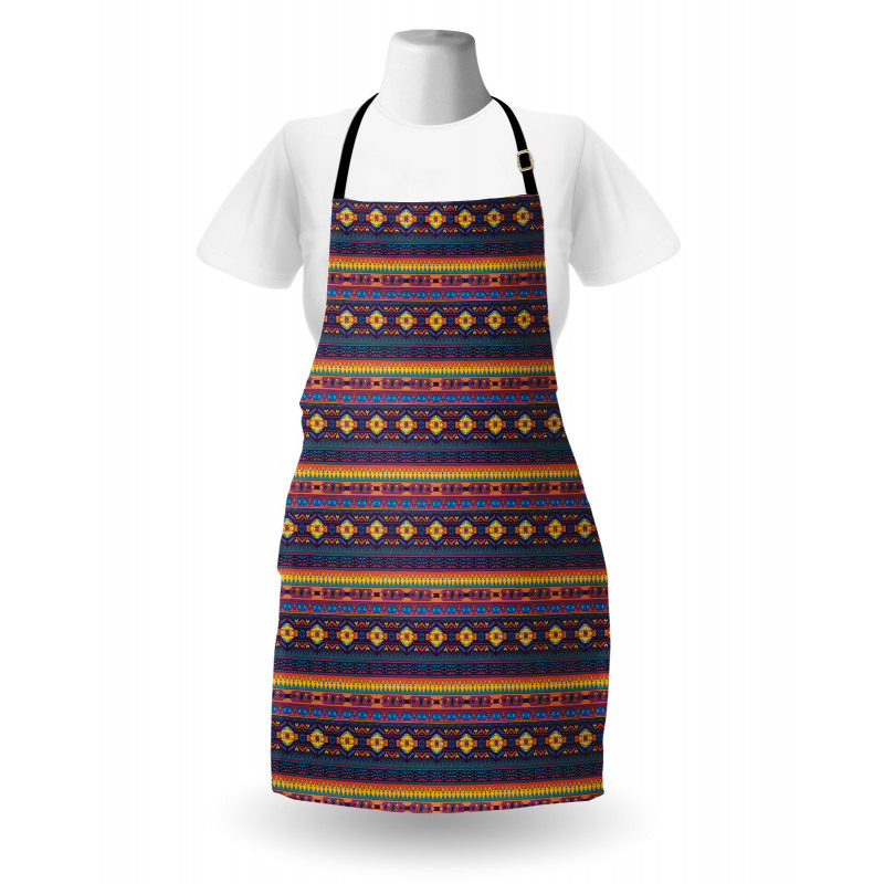 Colorful Folkloric Pattern Apron