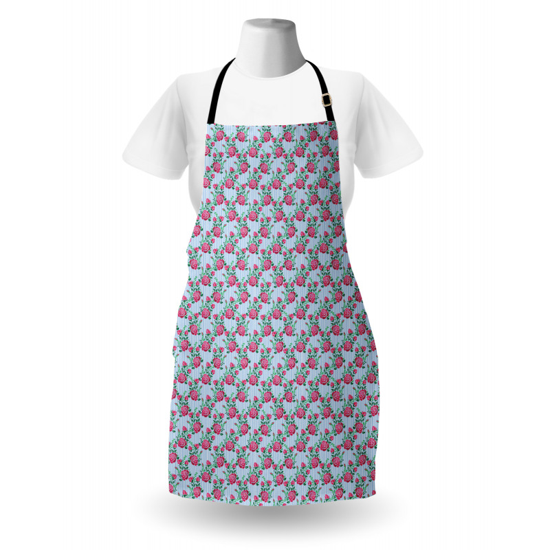 Vintage Like Folk Flowers Apron