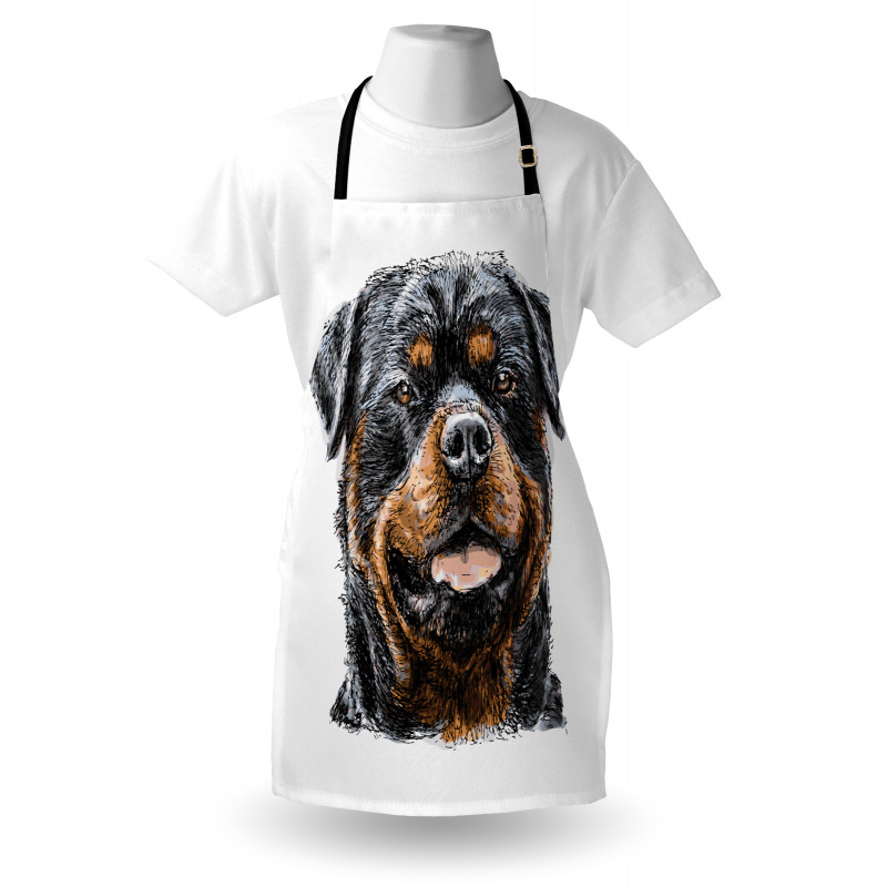 Hand Drawn Image of Dog Apron