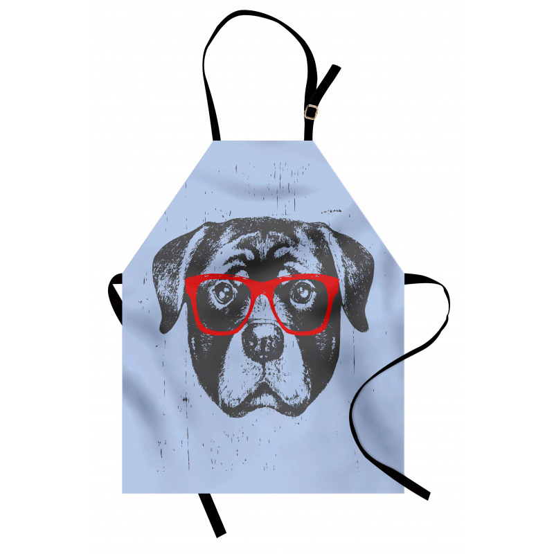 Funny Hipster Dog Apron