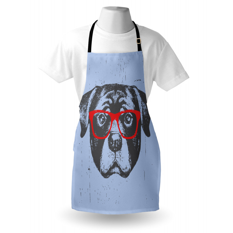 Funny Hipster Dog Apron