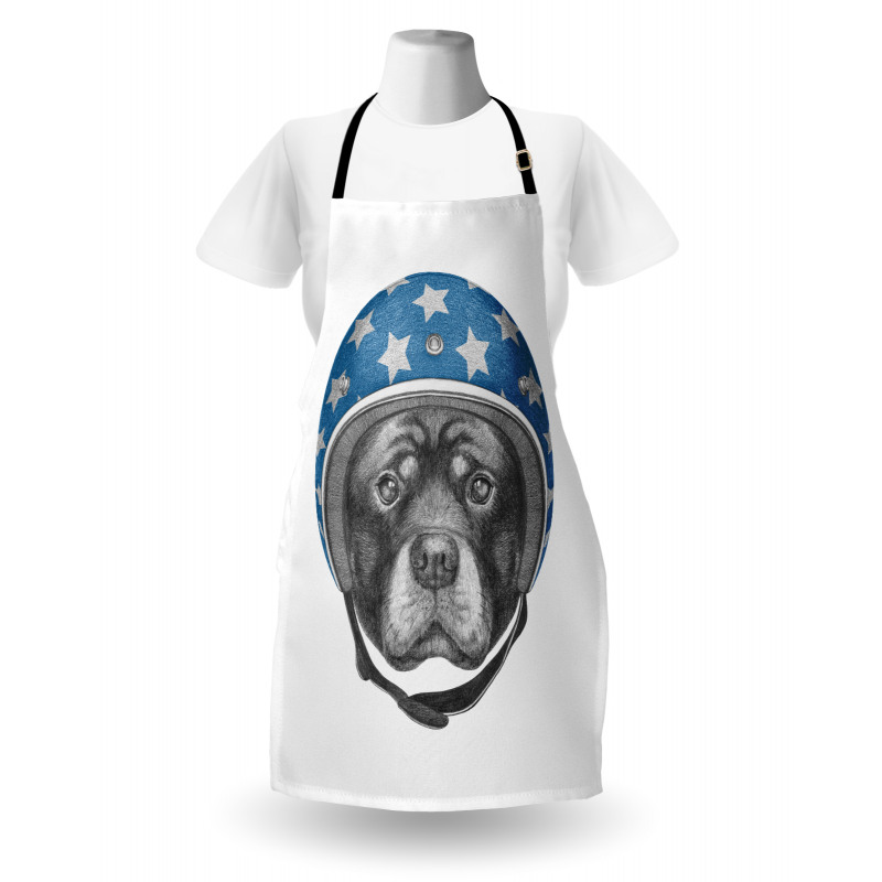 Dog in a Hard Hat Sketch Apron