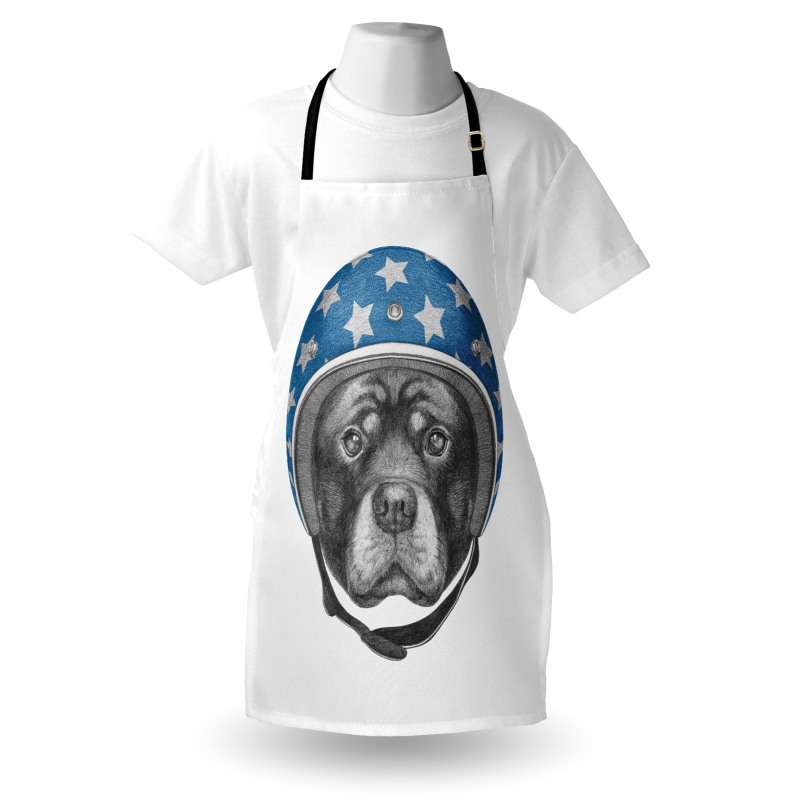 Dog in a Hard Hat Sketch Apron