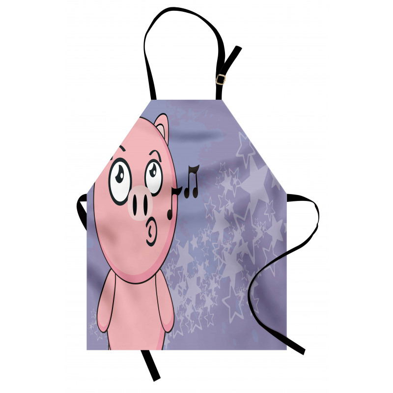 Farm Animal Singing Star Motifs Apron