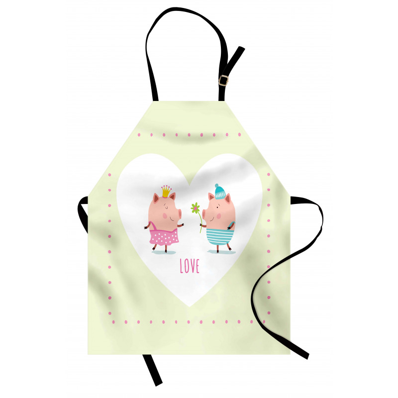 Boy Handing a Flower Romantic Apron