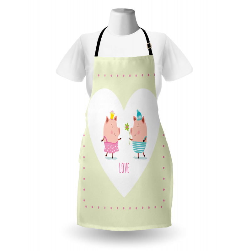 Boy Handing a Flower Romantic Apron