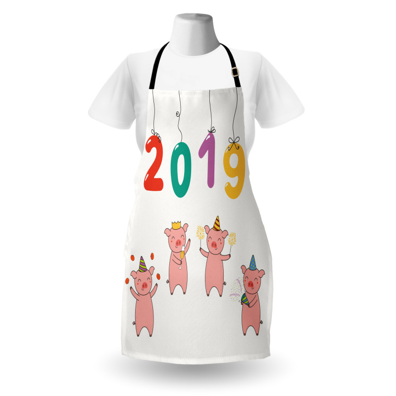 Chinese New Year Theme Doodle Apron