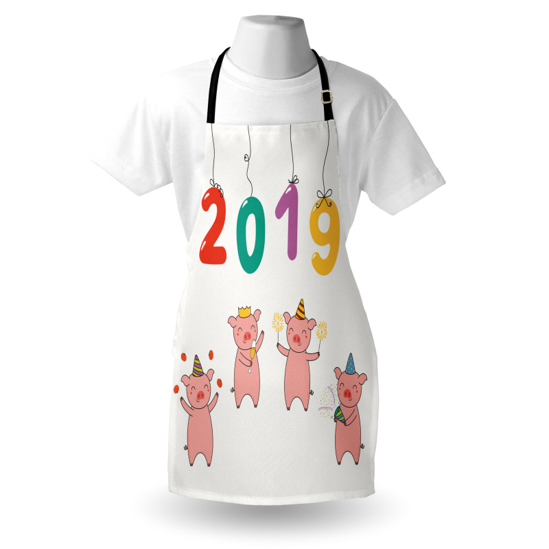 Chinese New Year Theme Doodle Apron