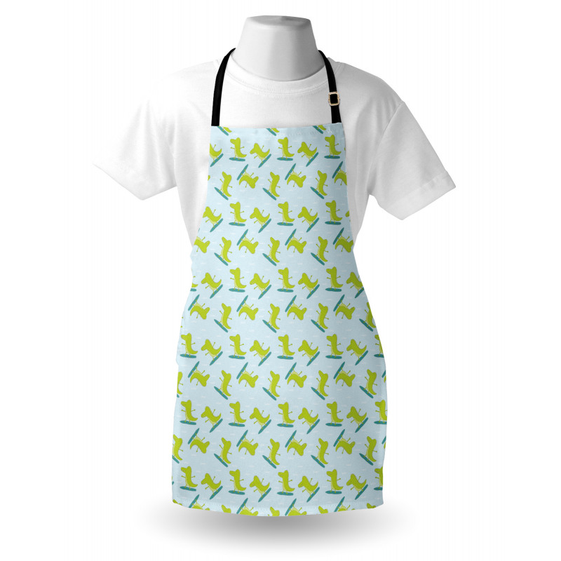 Surfing Happy Crocodile Apron