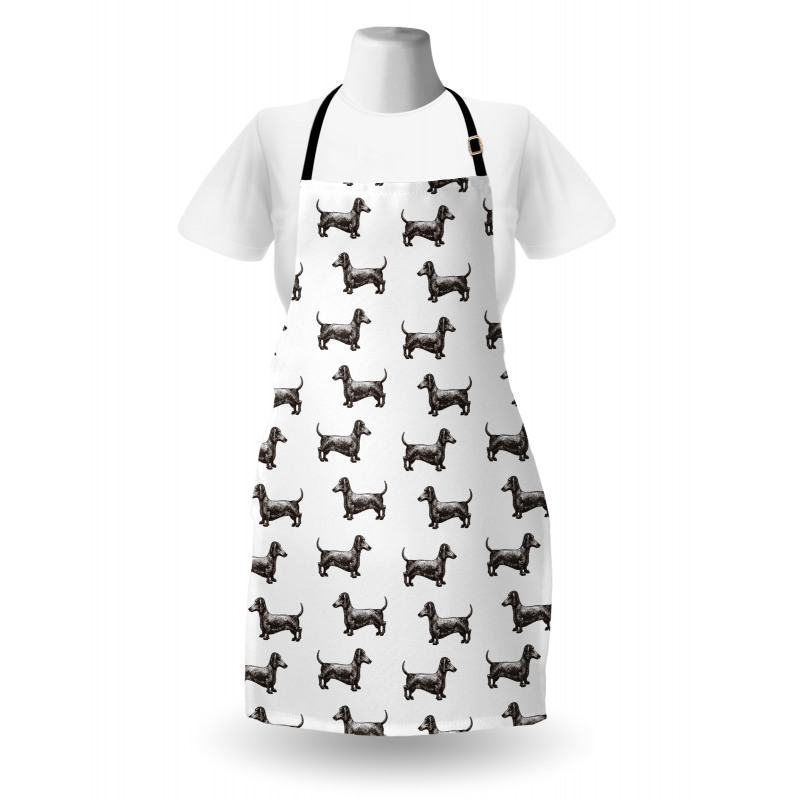 Dogs Pattern Lines Apron