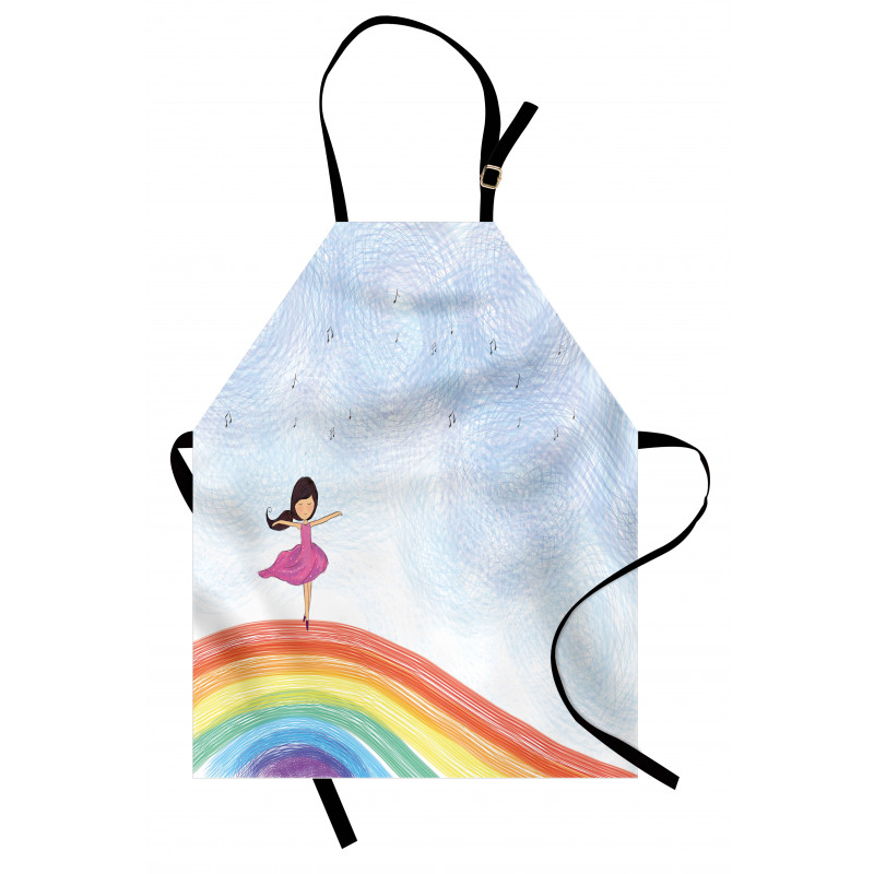 Girl Dances on Rainbow Apron