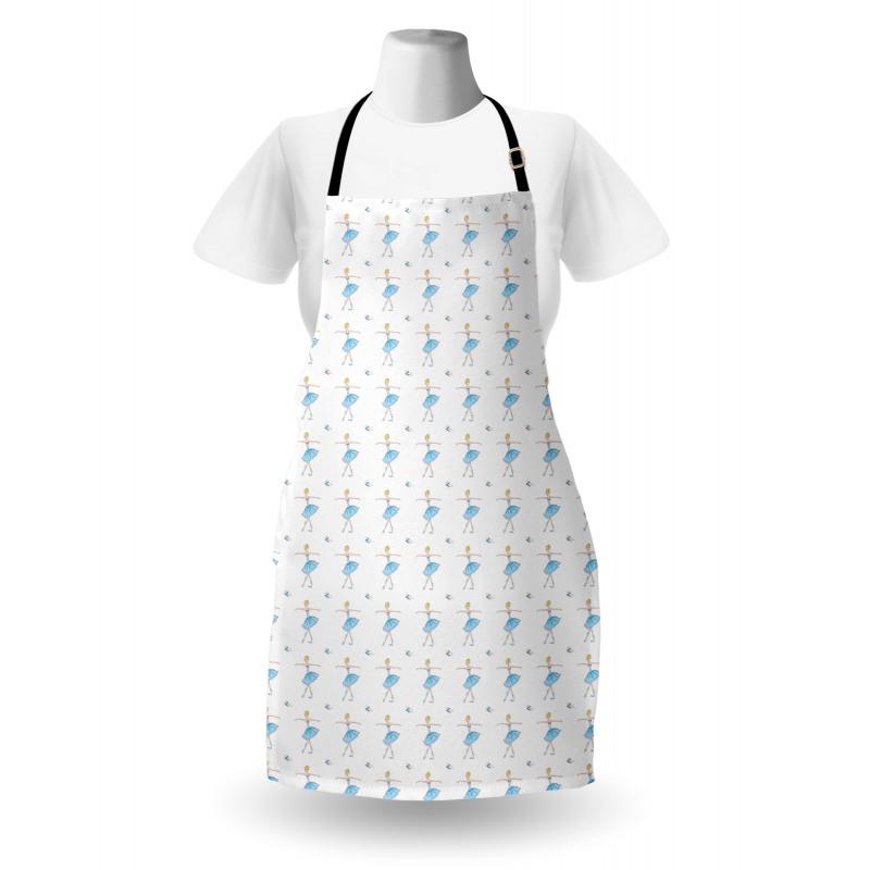 Slim Blonde Girl Motifs Apron