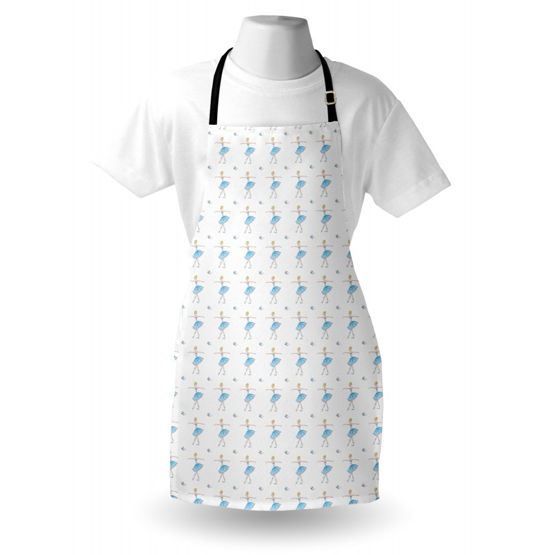 Slim Blonde Girl Motifs Apron