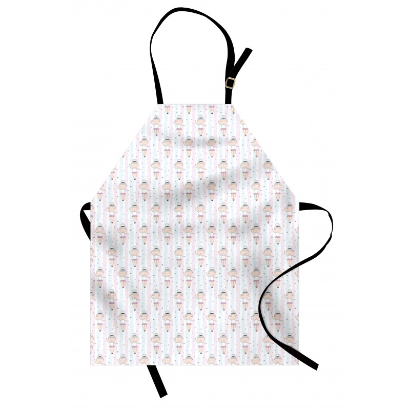 Hand Drawn Doodle Girl Apron