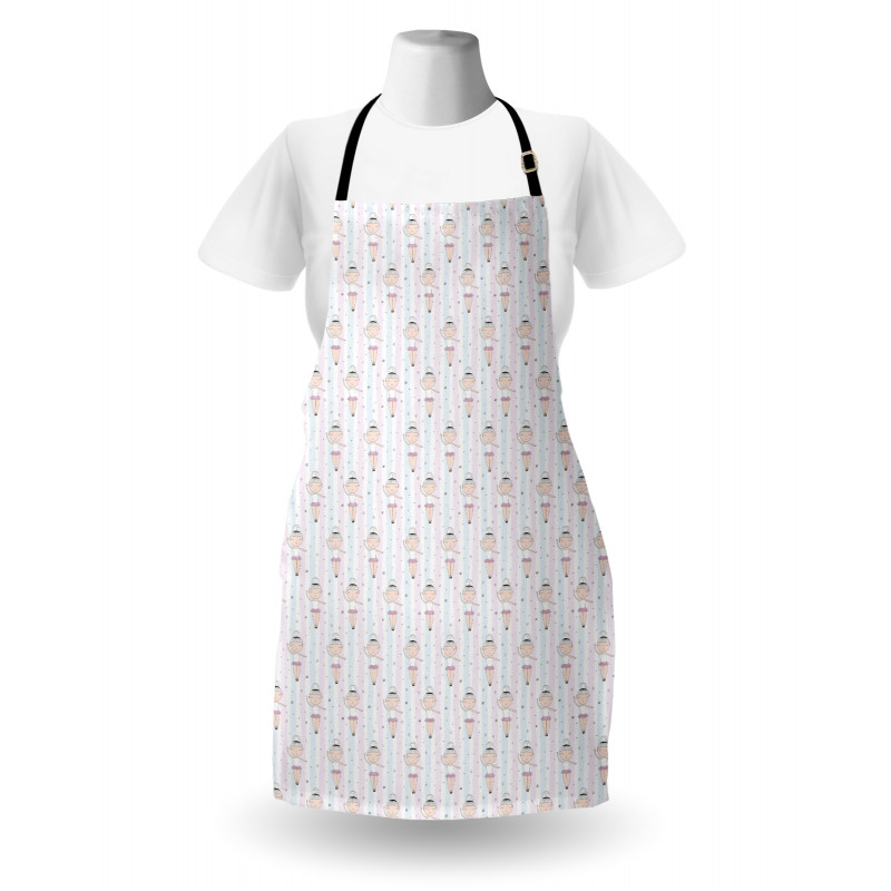 Hand Drawn Doodle Girl Apron