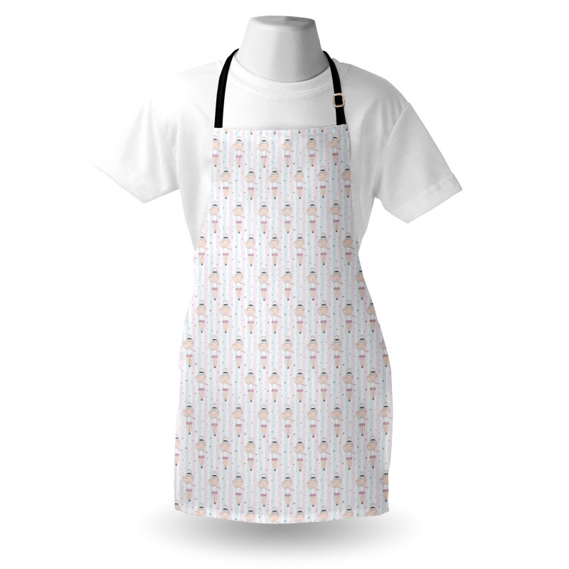 Hand Drawn Doodle Girl Apron