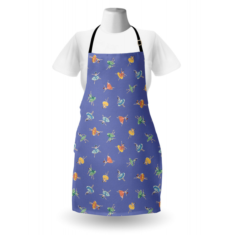 Delicate Women in Gowns Apron