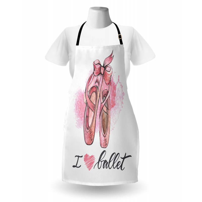 I Love Ballet Typography Apron