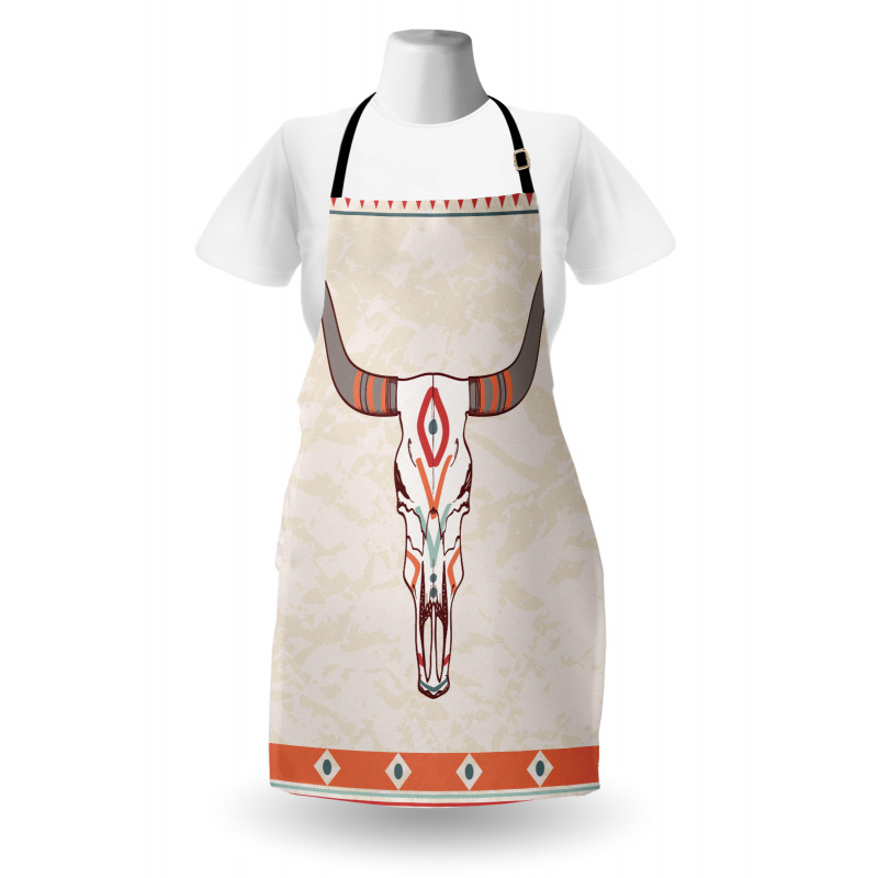 Ornate Bull Skull Apron