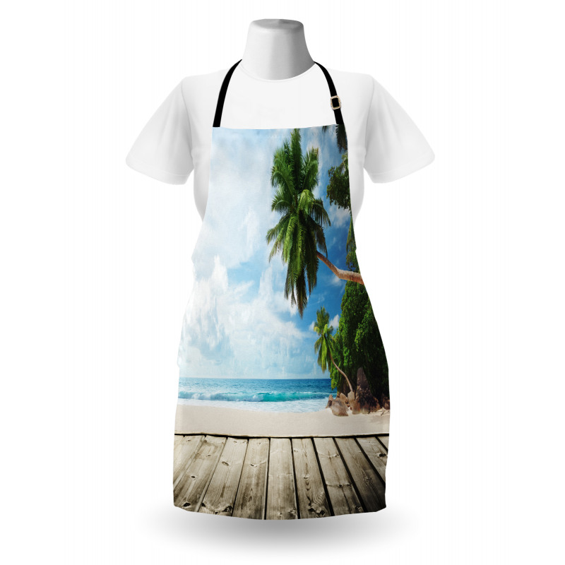 Sandy Tropic Ocean Beach Pier Apron