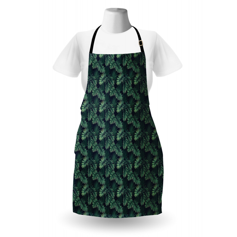 Exotic Jungle Foliage Pattern Apron