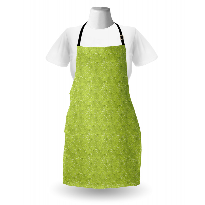 Doodle of Monstera Leaves Apron