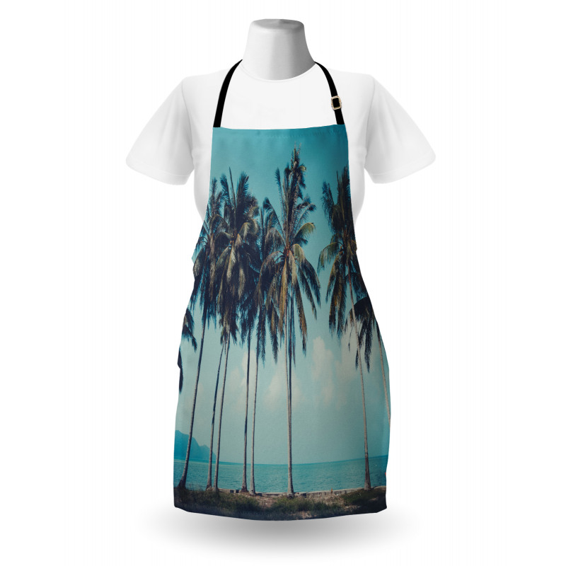 Summer Themed Tropical Shore Apron