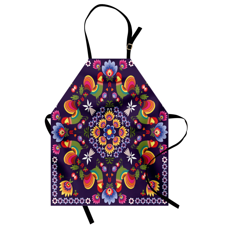 Rooster and Flowers Apron