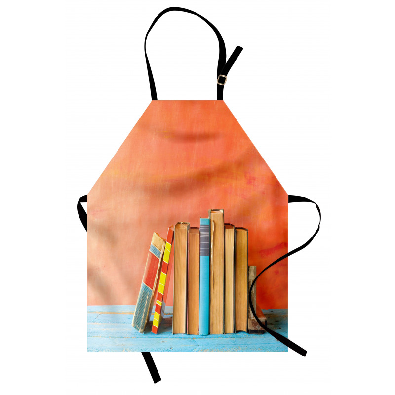 Row of Old Vintage Books Apron