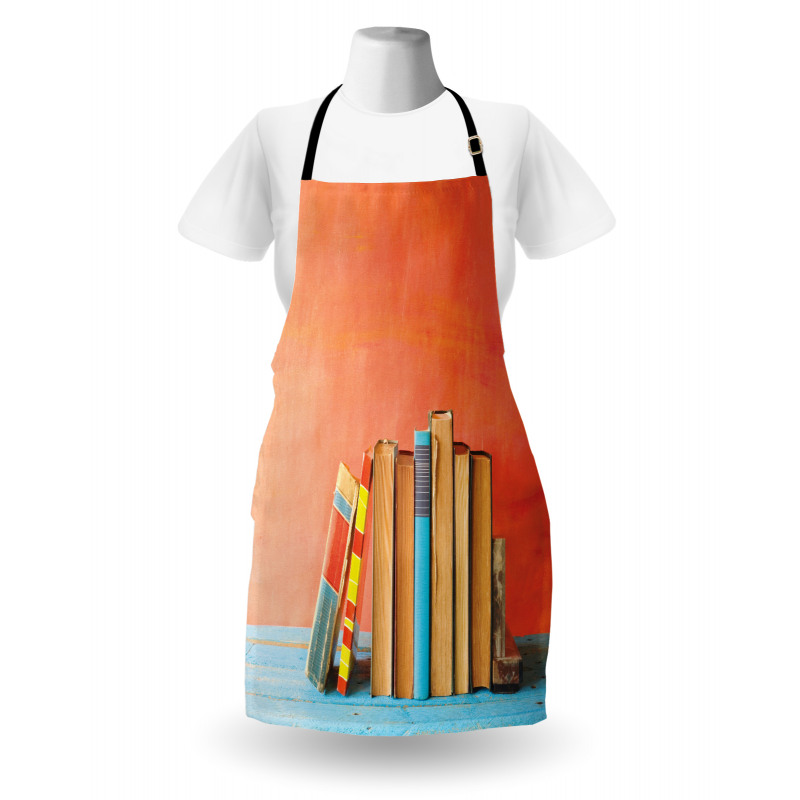 Row of Old Vintage Books Apron