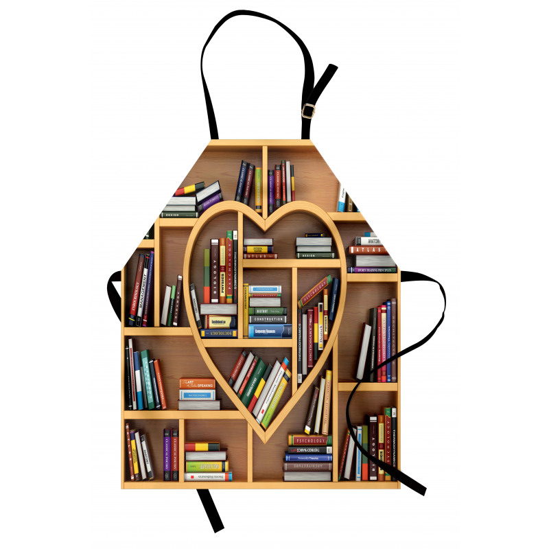 Love Reading Books Heart Apron