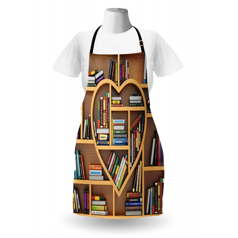 Love Reading Books Heart Apron